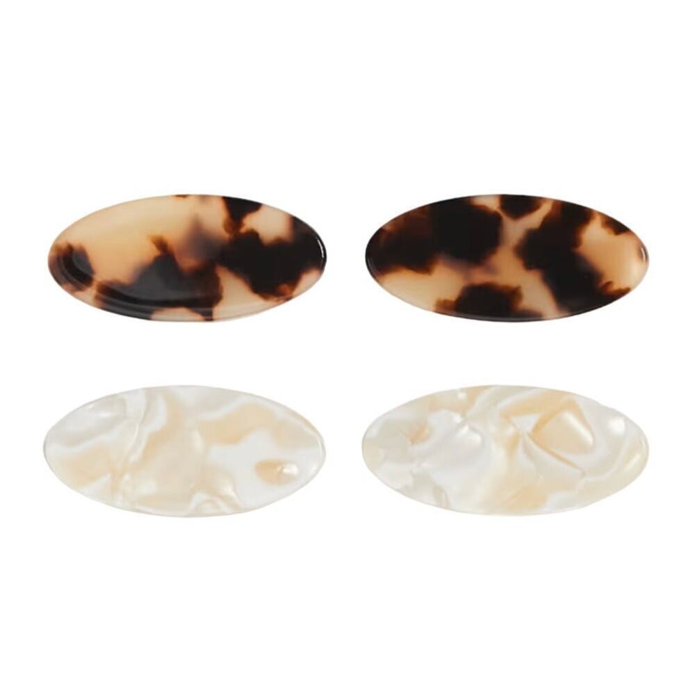 ASOS Design Pack of 4 Hair Clips with Enamel Detail in Multi​​​